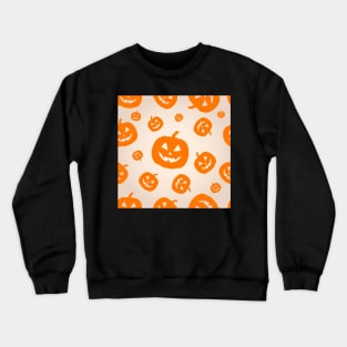 Halloween pumpkin  jack o lantern face pattern Crewneck Sweatshirt